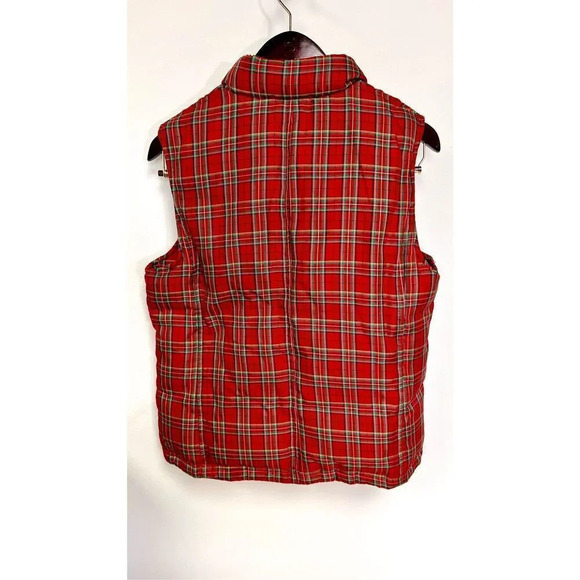 Charter Club Womens Red & Green Plaid Sleeveless Full-Zip Vest Size SM - Picture 5 of 10